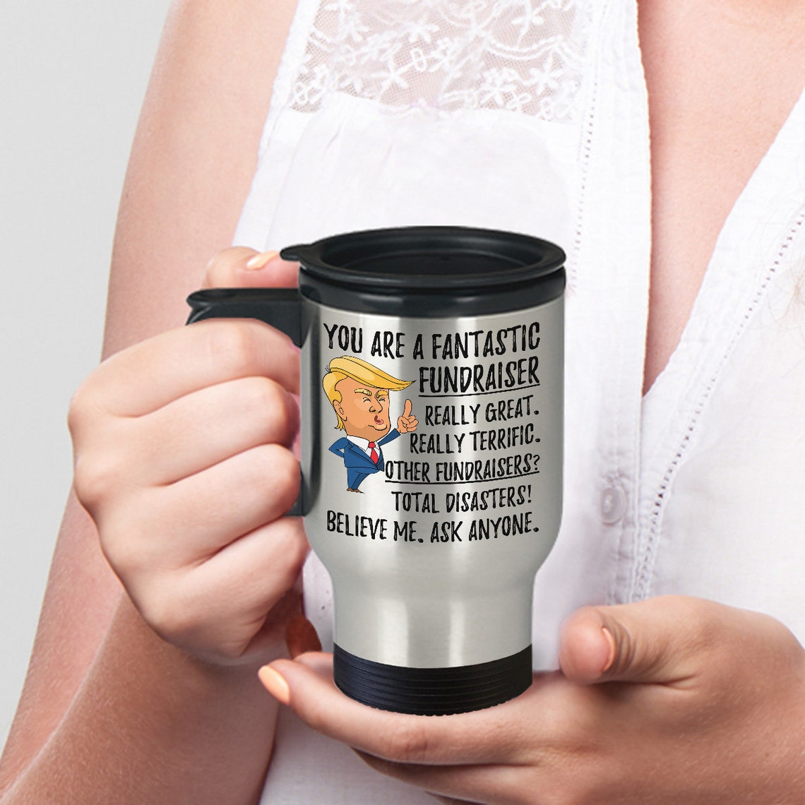 Funny Fantastic Fundraiser Travel Mug Fundraiser Trump Gifts Etsy UK