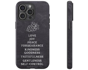 Fruit Of The Spirit Christian Phone Case: Chalkboard Style