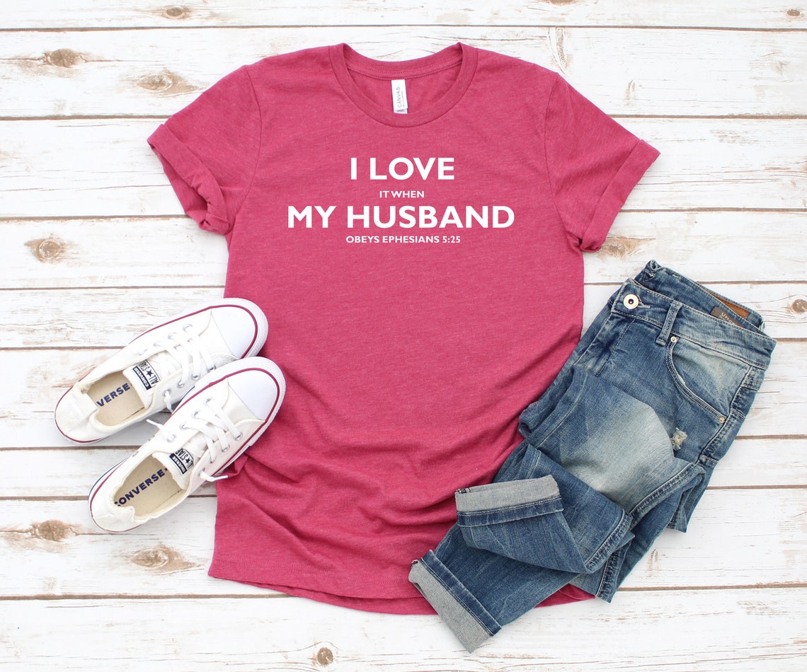 I Love My Husband Premium Christian T-shirt for Women / Faith - Etsy