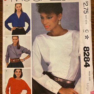 McCall’s 8284 blouse pattern size large