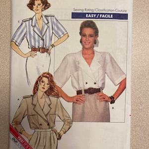 Butterick 6017 blouse pattern sizes 14-18