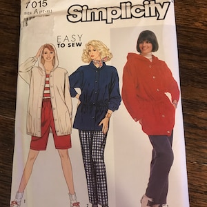 Simplicity 7015 a Easy to Sew jacket pants and shorts pattern UNCUT