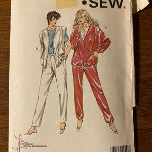 Kwik Sew 1458 pants, jacket and vest pattern sizes xsm-large