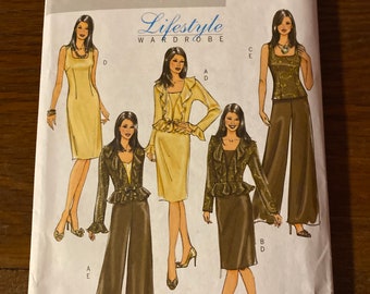 Butterick 4870 jacket, dress, top and pants pattern sizes 8-14