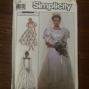 Simplicity 9051 bride and bridesmaid dress pattern