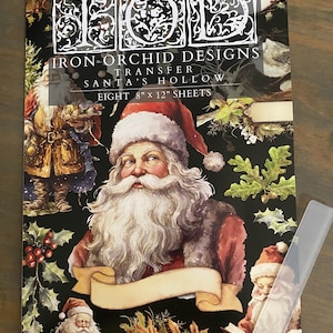 Iron Orchid Designs Santa’s Hollow rub on transfers 2025 release