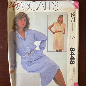 Easy McCall&#39;s 8448 shirt dress pattern