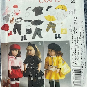 McCall’s Crafts 6669 18” doll clothes and accessories