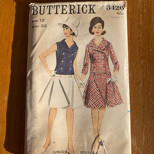Butterick 3426 vintage dress pattern size 12