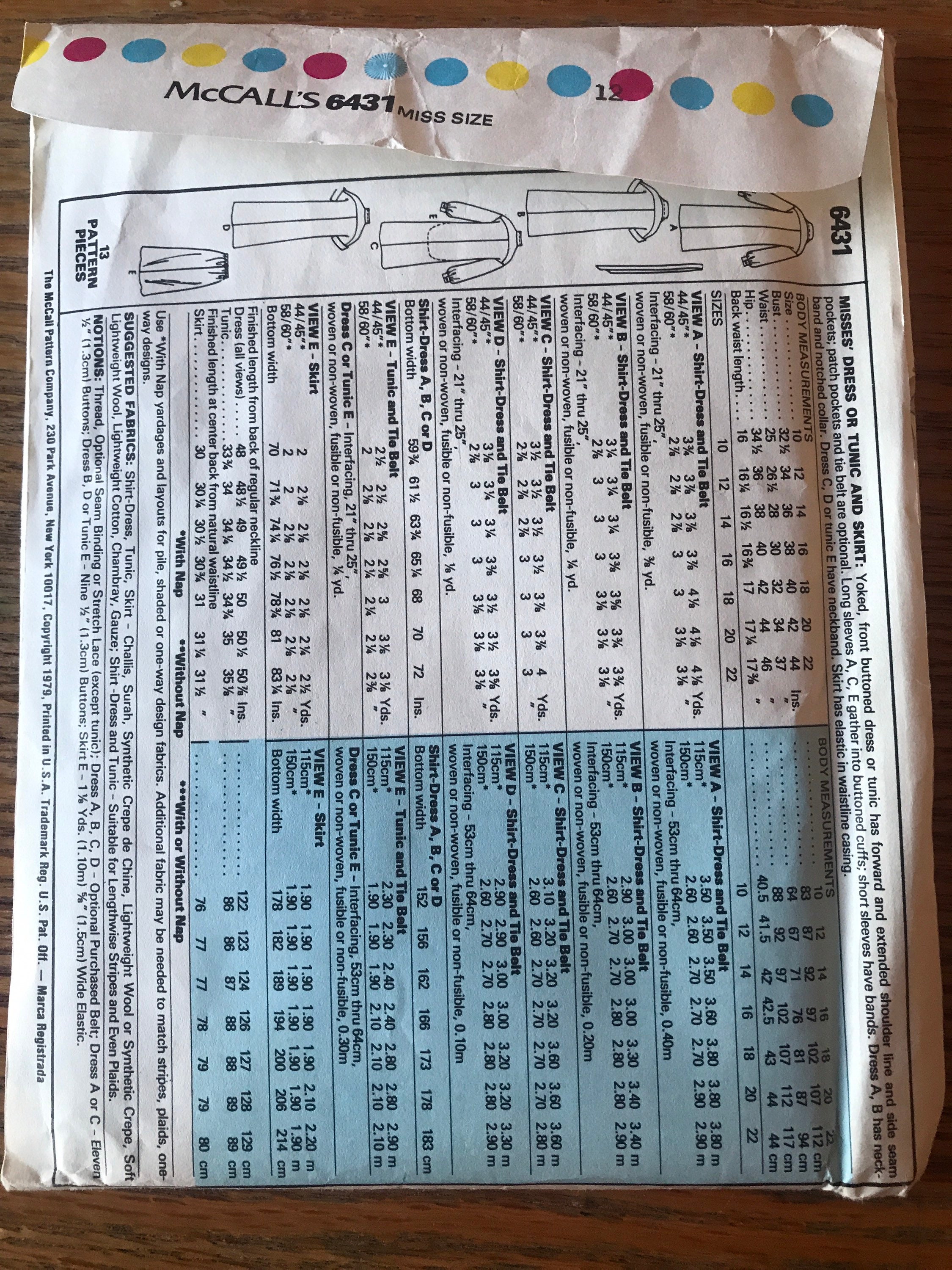 Mccall’s 6431 Dress Pattern - Etsy