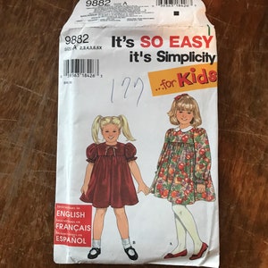 Simplicity 9882 kids dress pattern