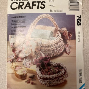 McCall’s 768 craft pattern home accessories