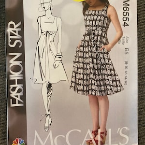 McCall’s 6554 dress and belt pattern sizes 8-16