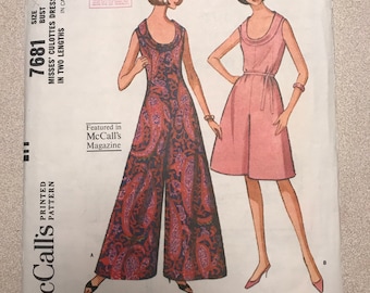 McCall’s 7681 culottes dress pattern