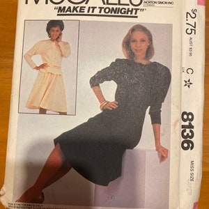 McCall’s 8136 dress, top and skirt pattern size large