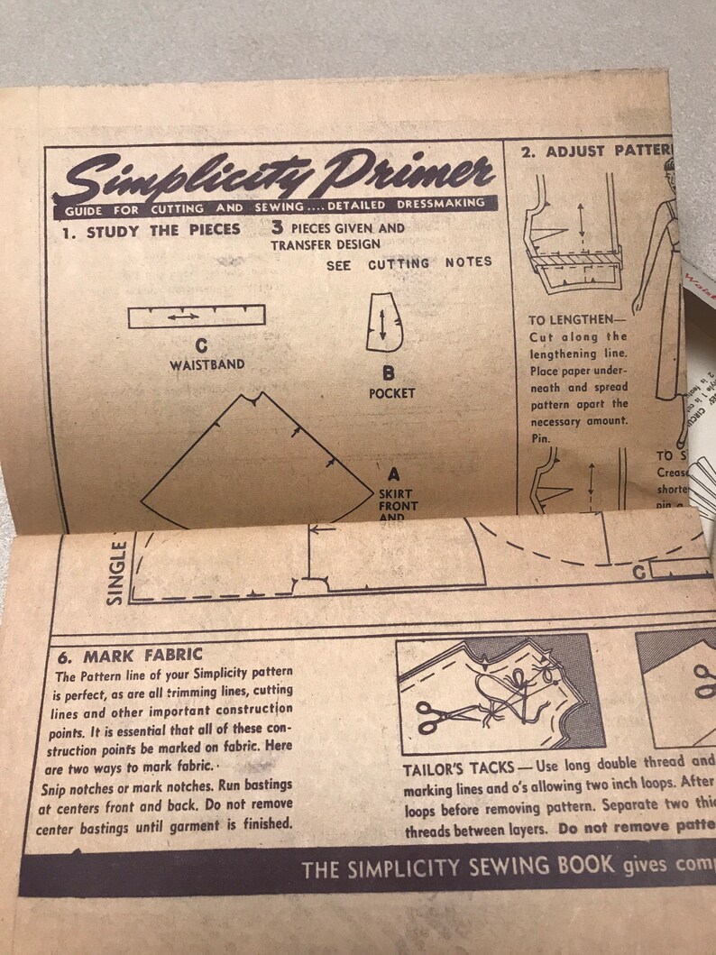 Vintage 1951 simplicity pattern 3560