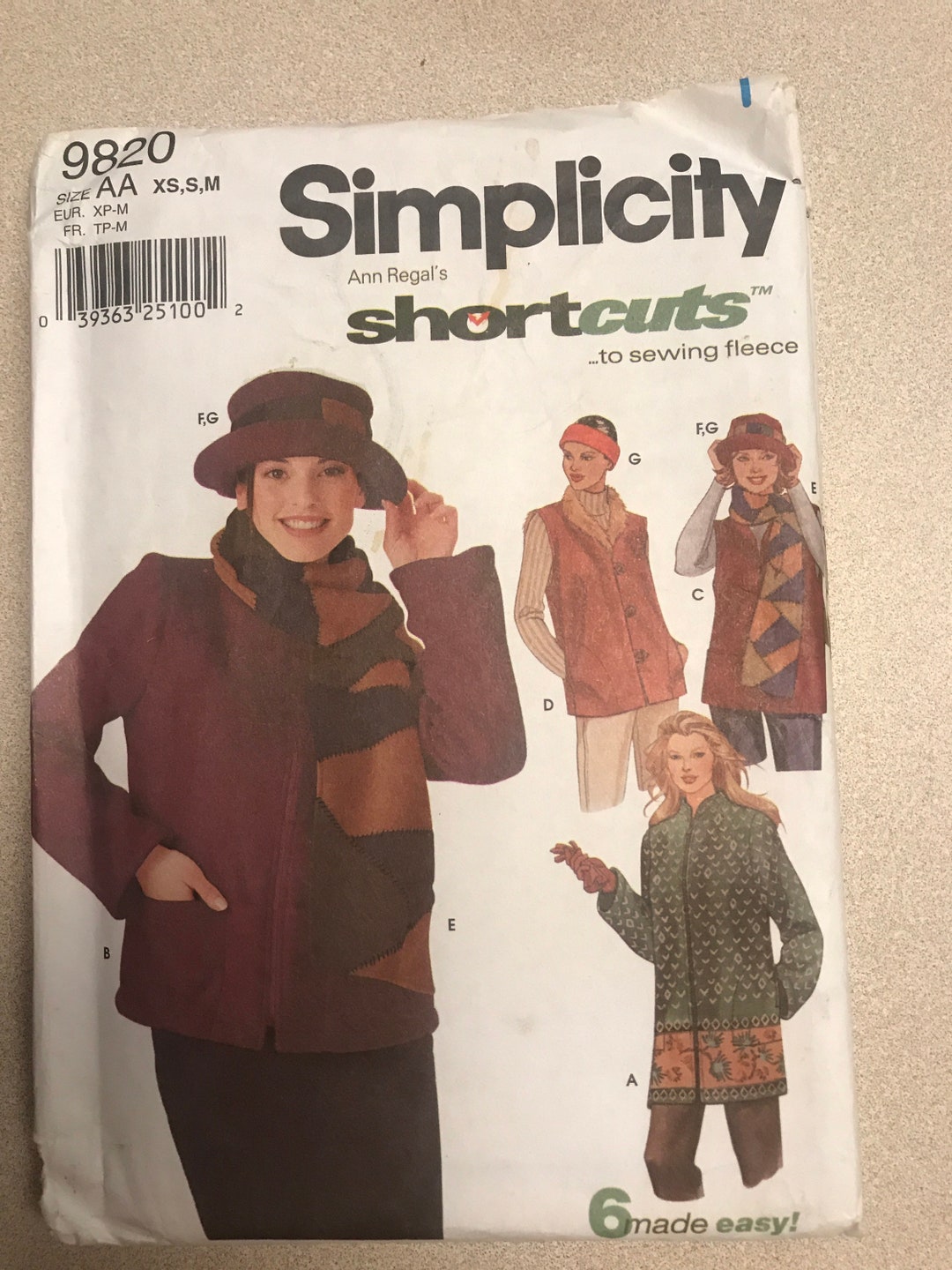 Simplicity 9820 Coat Pattern - Etsy