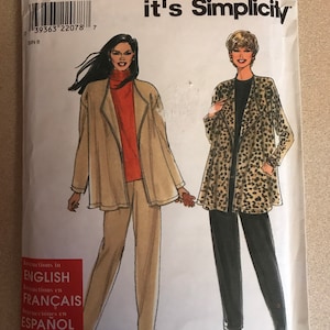 Simplicity 8348 jacket and pants pattern