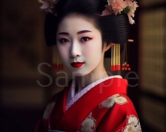 Japanese Traditional Portrait Art V1