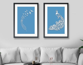 Feather prints | Etsy