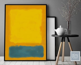 Rothko Style Modern Art Canvas Painting Abstract Expressionism Painting Modern Art for Modern Home Decor Harmony with Warm Colors No.8
