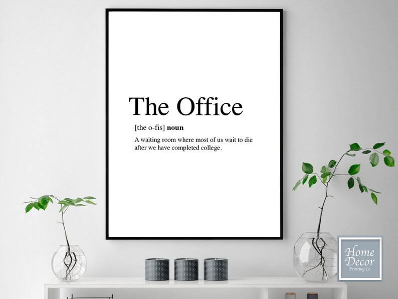 Office Definition Wall Art Printables Funny Cubicle Decor Etsy