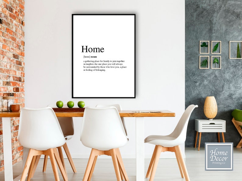 Home Definition Print Apartment Decor Wall Art Prints Etsy