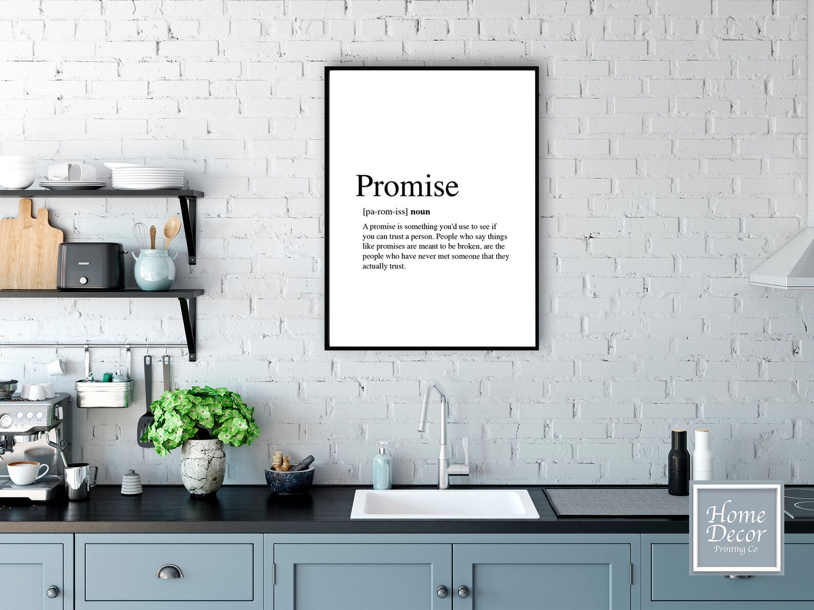 Promise Definition Print Wall Art Print Trust Relationship Etsy