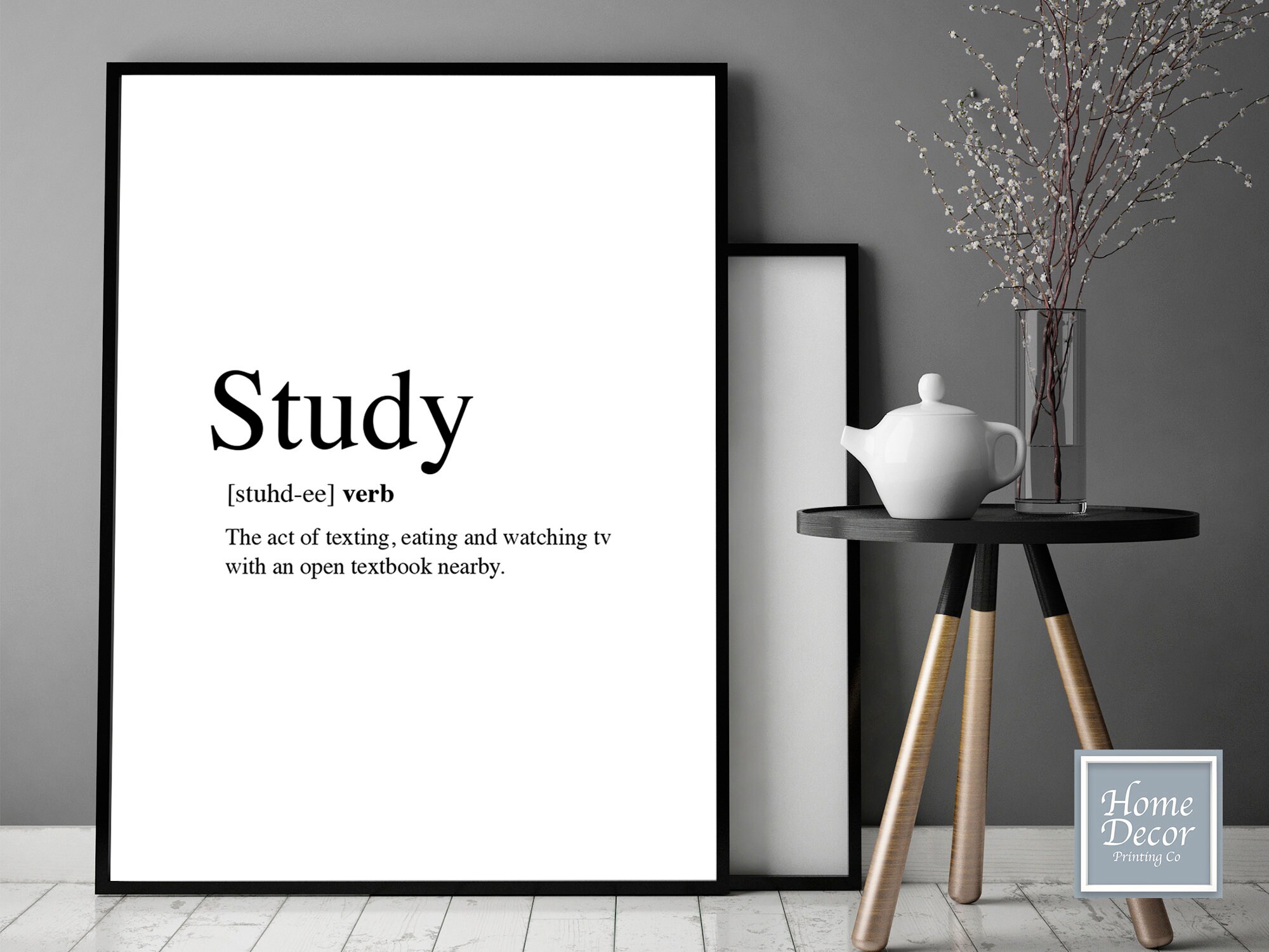 Study Funny Quote Print Dorm Decor Poster College Dorm Etsy