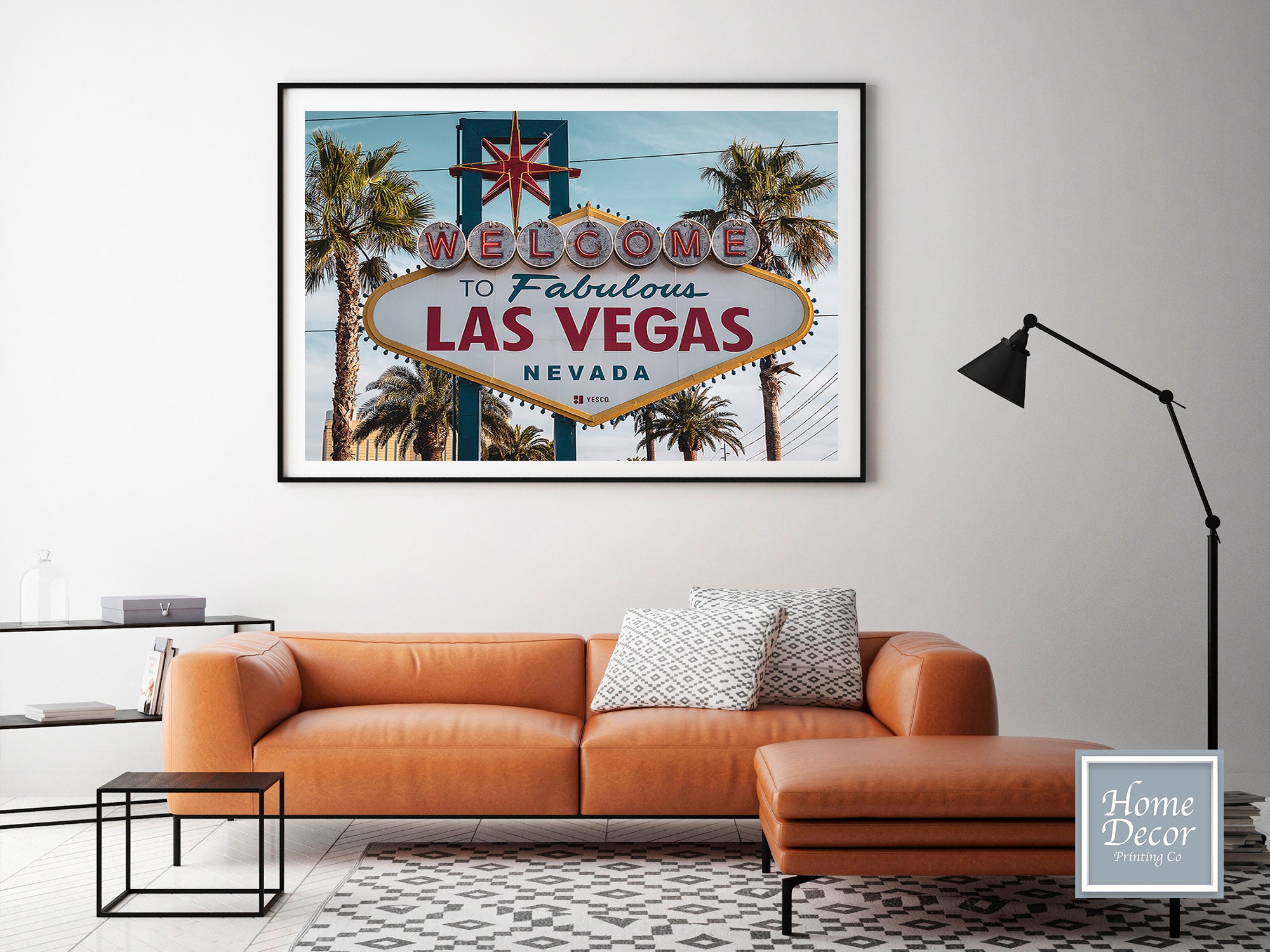 Retro Las Vegas print Poster Las Vegas skyline Wall art | Etsy