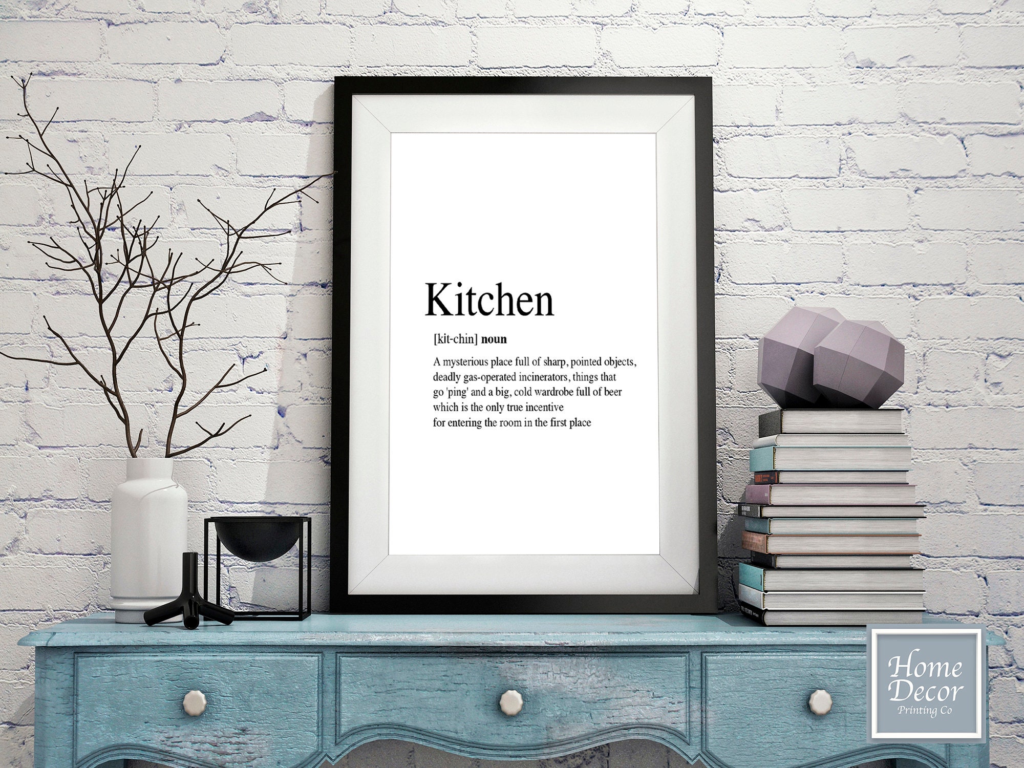 Kitchen Dictionary Pages Funny Kitchen Sign Kitchen Decor Etsy