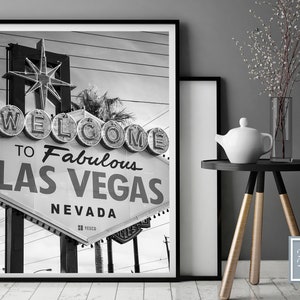 Vinyl Wall Art Decal - Welcome to Las Vegas Sign - 35 x 22 - Trendy  Minimal City Signs Adhesive Quote Sticker for Casino Theme Party Home  Bedroom