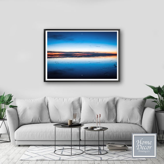 Zen Office Decor Sunrise Canvas Large Sunset Art Reflection Art Print Zen Garden Massage Room Decor Bolivia Easy To Print Frame