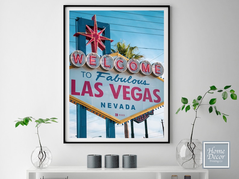 Las Vegas Print Las Vegas Wall Art to Fabulous Las Etsy