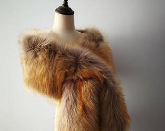 wide color as shown ,long large faux fur shawl thick faux fur scarf imitated fox fur cape winter women warm fur pashmina