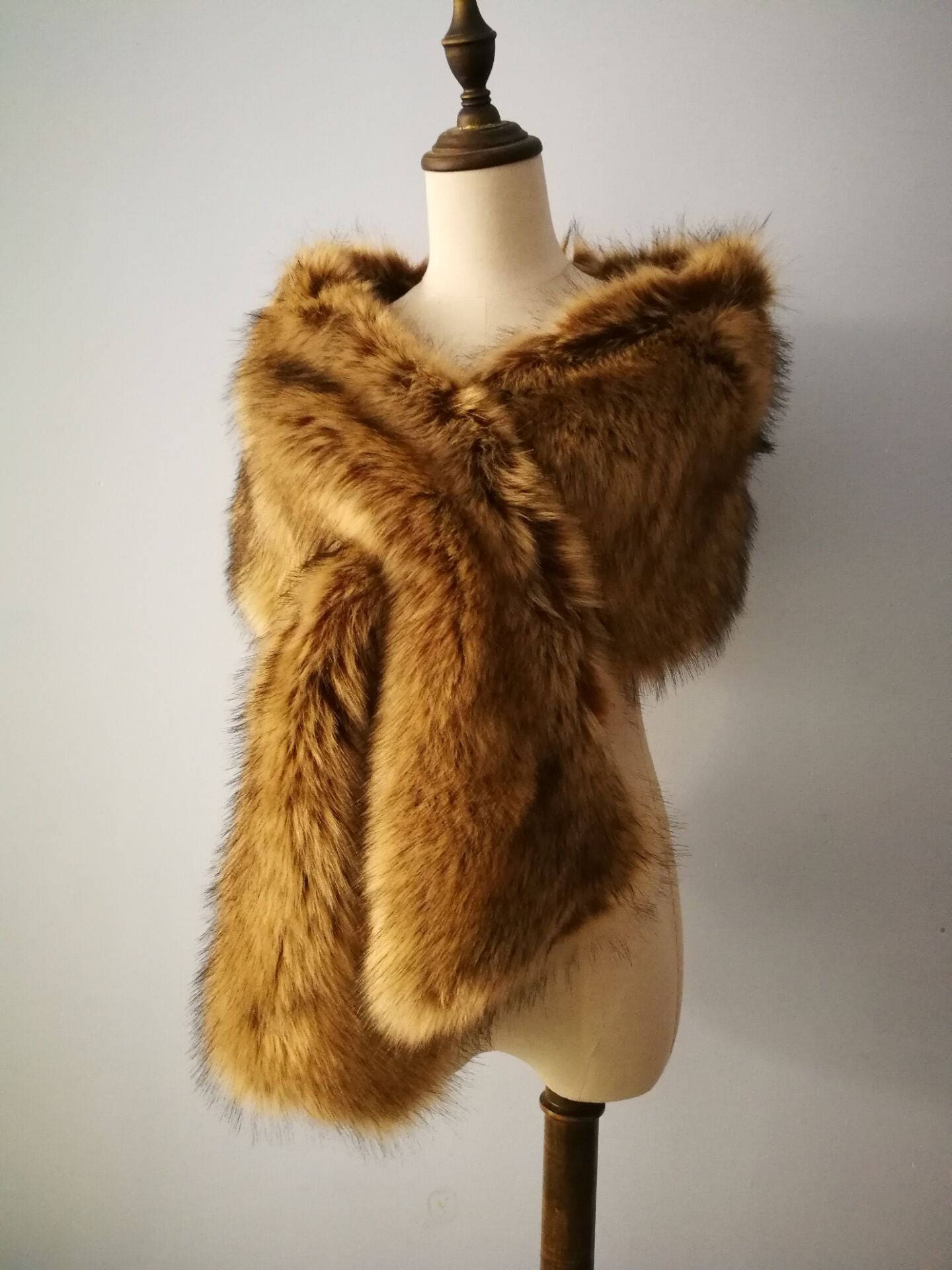 large faux fur shawl