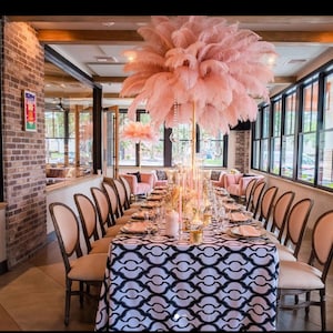 50pcs Blush Pink/Nude Pink Ostrich Feathers For  Wedding table Centerpiece