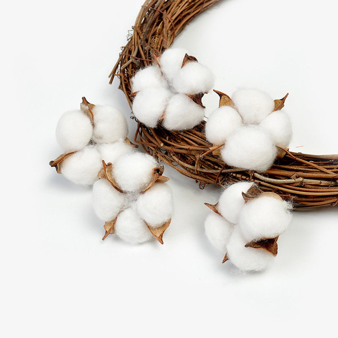 2/5/10 Pieces White Cotton Head 5cm Natural Kapok Head Dried Etsy