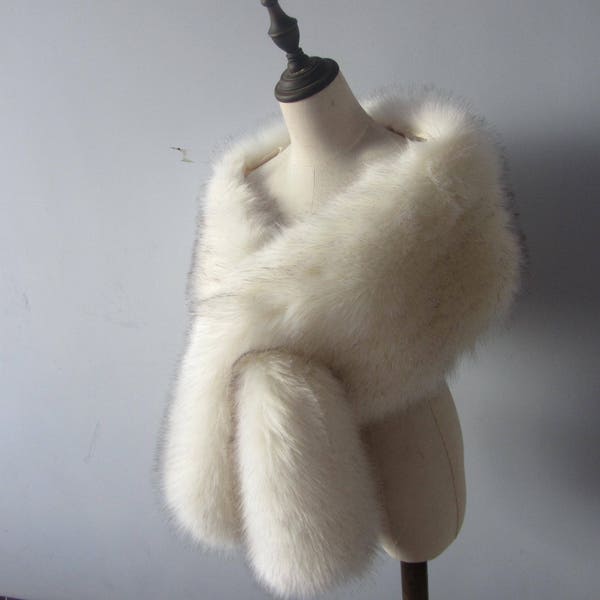 faux fur shawl stole