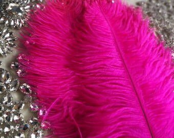 60 PINK Ostrich Feathers (30-35cm)