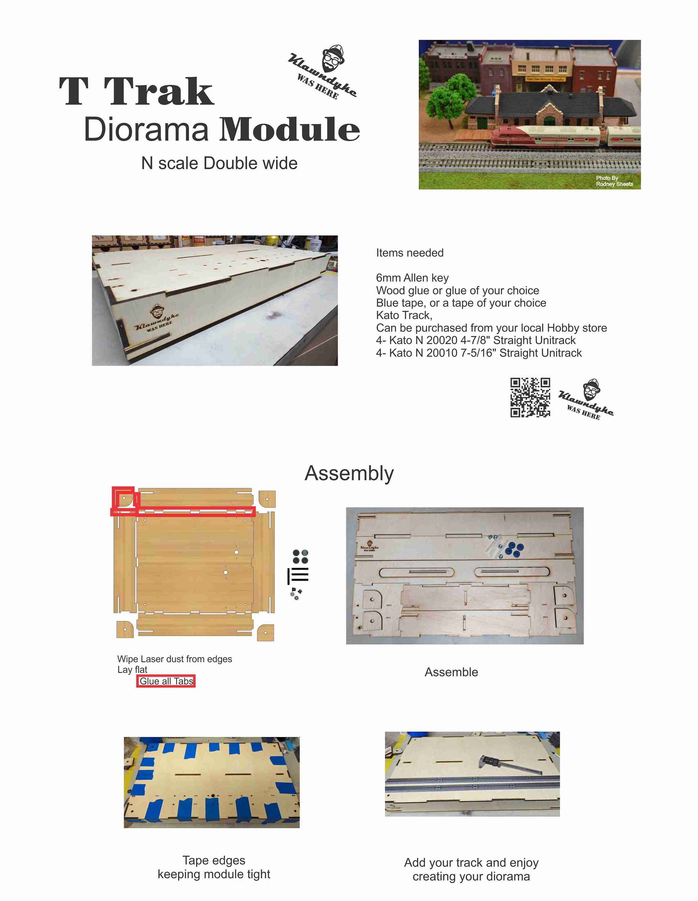 T Track Module Templates T Trak N Scale Double Diorama Module - Etsy