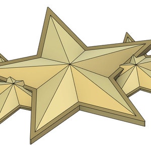 Starlight, Annie January, Stars chest piece 3D model for 3D printing