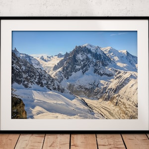 Mont Blanc Photograph, Mer de Glace, Chamonix, Alps, Alpine, summer | photo|  canvas print | Landscape photography| Mont Blanc Print