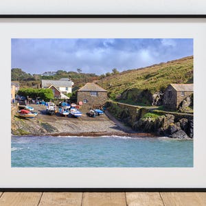Mullion Cove - Cornovaglia - porto del villaggio di pescatori sulla costa meridionale della Cornovaglia / stampa paesaggistica / / arte murale /