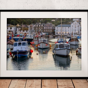 Landschapsfotografie haven Mevagissey | canvasafdruk | afdrukken | Kunst aan de muur | Mevagissey | Cornwall | Havenboten