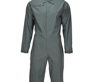 Original Dutch Military Work Coverall Cotton Mechanic Men Slash Pockets Olive
