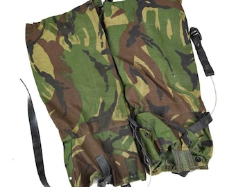 British army waterproof gaiters with durable steel rope DPM Woodland