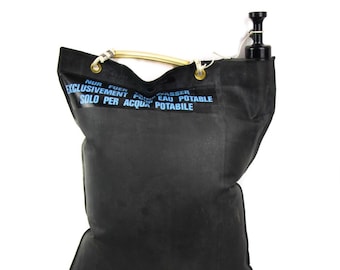 Original Swiss Switzerland army rubber Water bag with valve 20 liter 5 gal portable aqua canister with handle