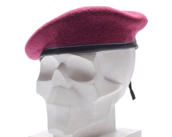 Genuine German army burgundy wine beret Military command cap wool quality New