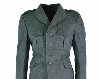 Genuine Swiss army wool formal uniform jacket Switzerland military issue uniform military grey